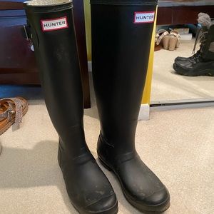 Black Tall Hunter Boots